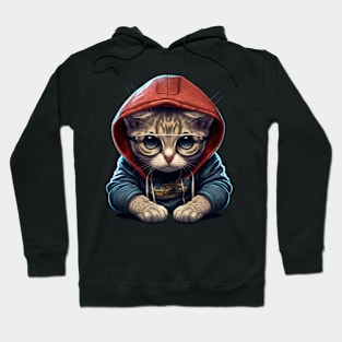 Funky Cat in Cool Hoodie Hoodie